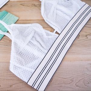 White Geo Mesh Bralette